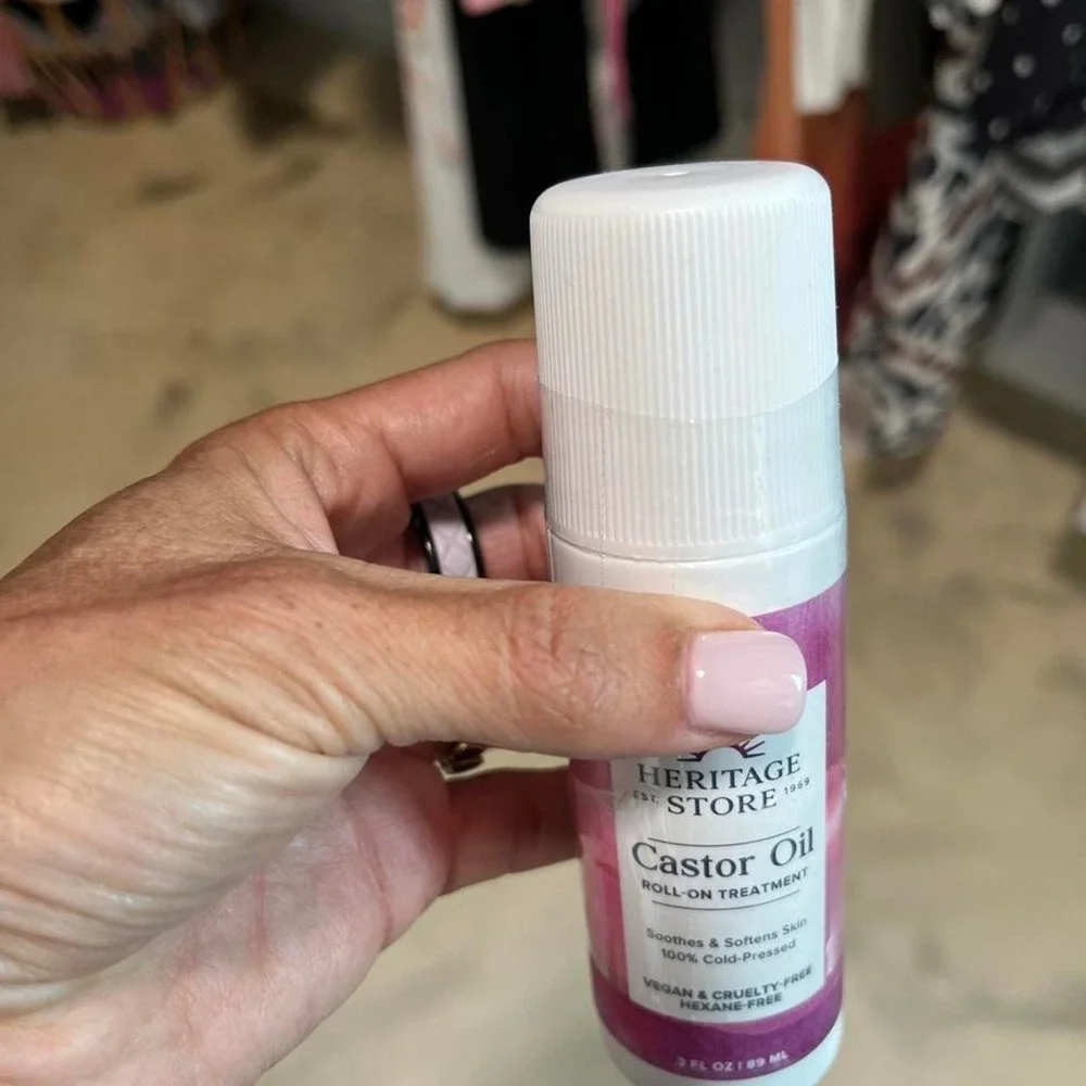 Heritage Store Castor Oil Roll-On Treatment 3oz New